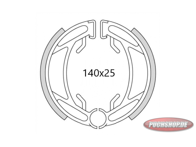 Remsegmenten Puch M50 Racing / Monza stervelg (140x25mm) product